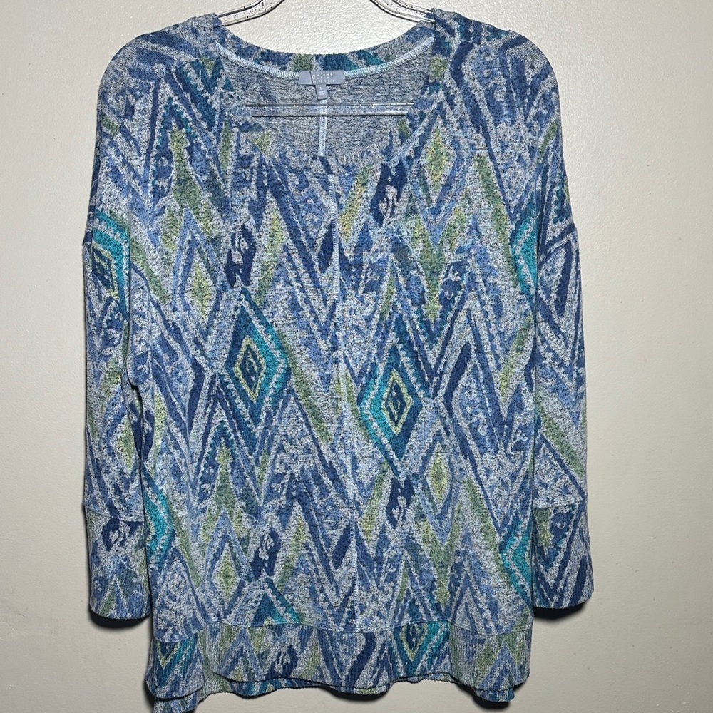 Habitat Medium Diamond Printed Long Sleeved‎ Knit Top